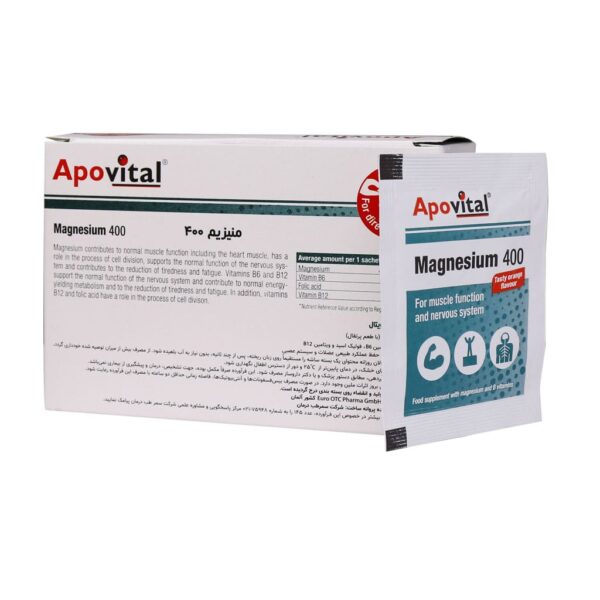ساشه منیزیم 400 آپوویتال 30 عدد - تصویر 2
