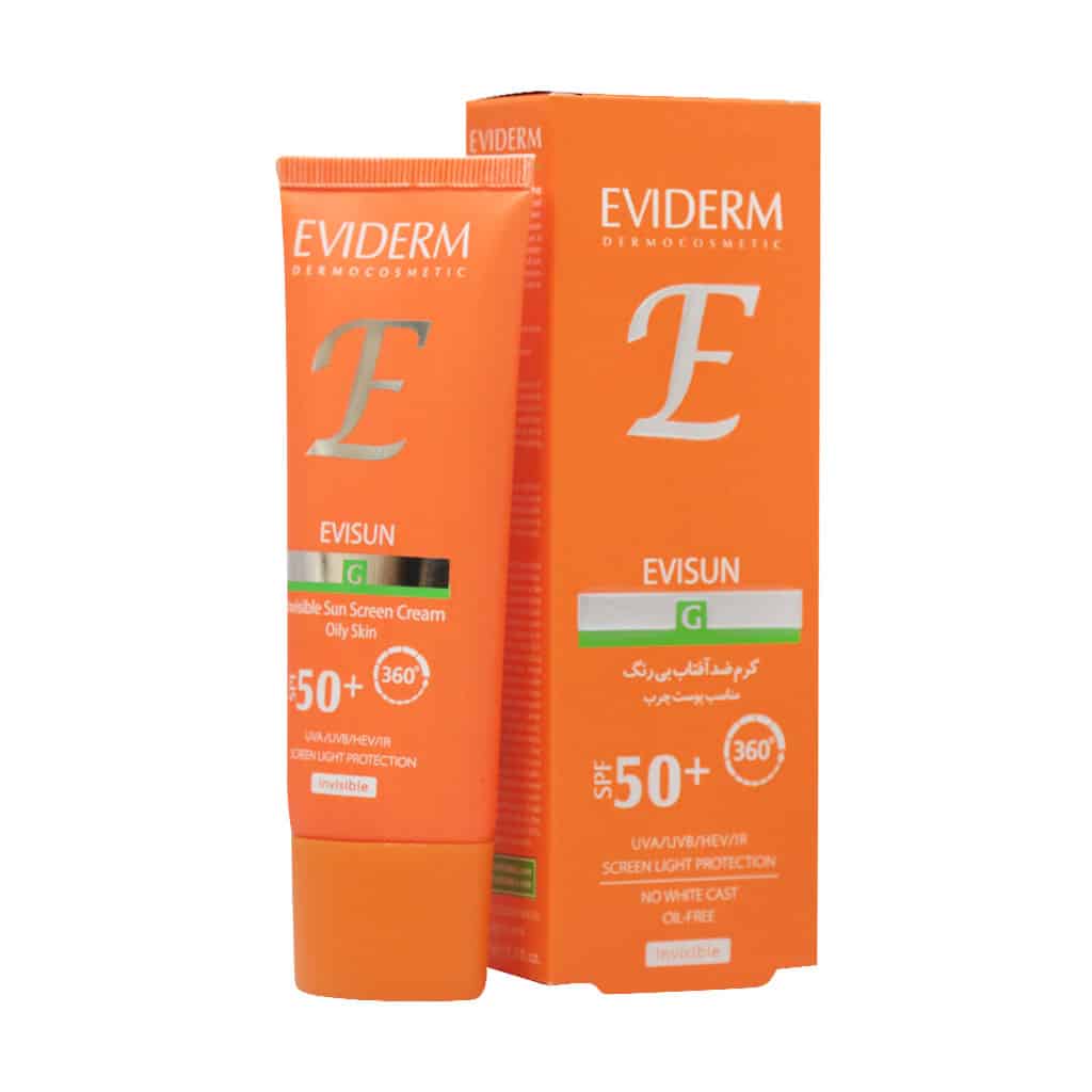 کرم ضد آفتاب بی رنگ پوست چرب SPF50 اویدرم
